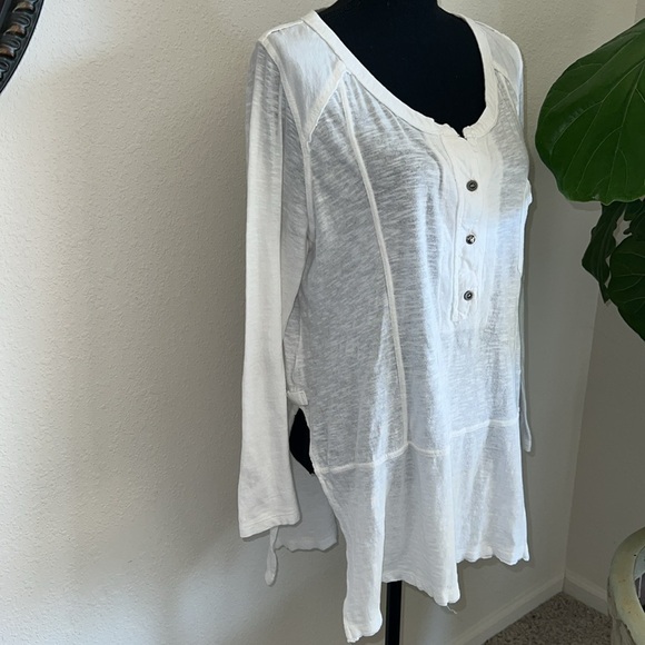 We The Free Women’s Stargazer 100% Cotton Henley 3/4 Sleeve Tunic Top Medium - Picture 11 of 11